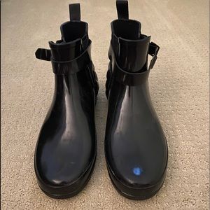 Hunter rain booties black